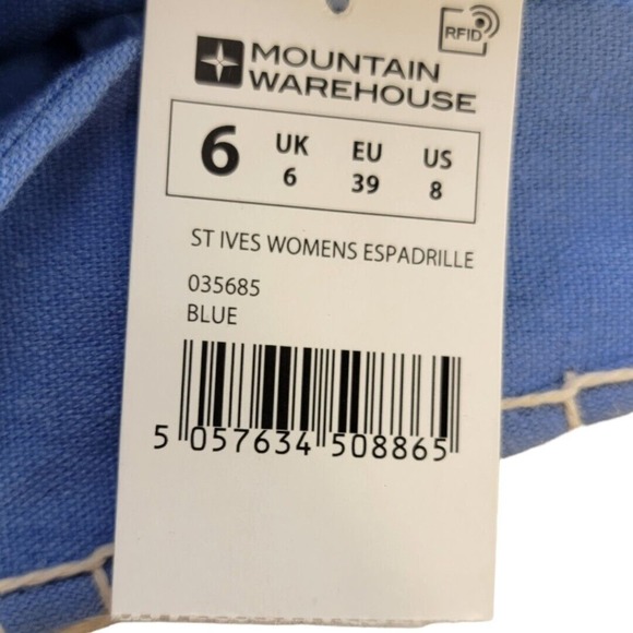 Mountain Warehouse Womens St. Ives Espadrilles Blue Size 8 - Picture 8 of 8